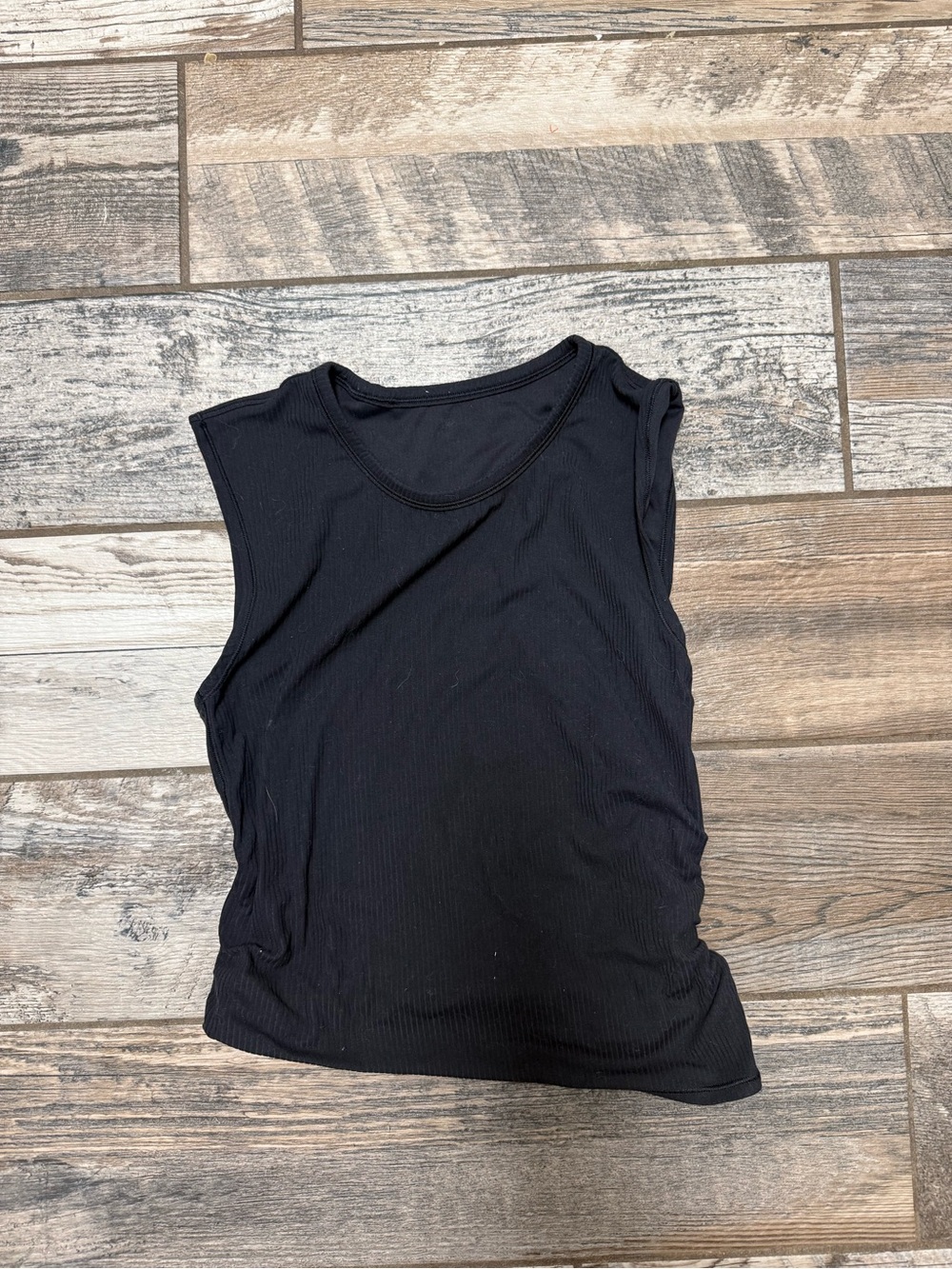 lululemon athletica Black Ribbed Sleeveless Tank